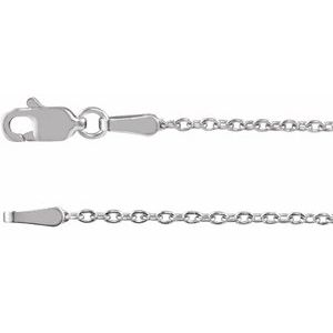The Chelsea Chain – 14K White Gold 1.4 mm Cable 18" Chain